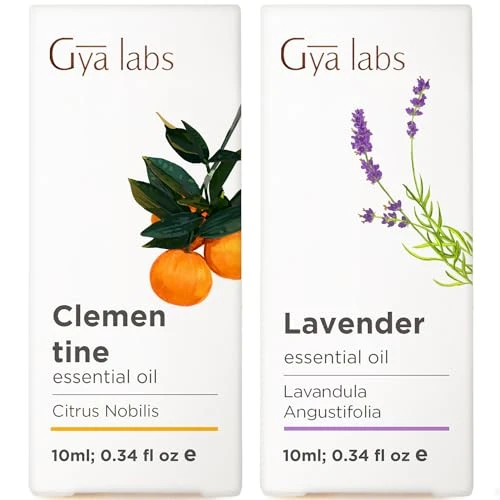 Gya Labs Clementine & Lavender Essential Oil Set - Aromatherapy Grade Essential Oils Set - 2X0.34 Fl Oz - Gya Labs