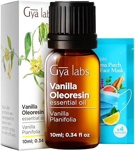 Gya Labs Vanilla Essential Oil For Skin & Sandalwood Essential Oils For Diffuser Set - Aromatherapy Grade Essential Oils Set - 2X0.34 Fl Oz - Gya Labs
