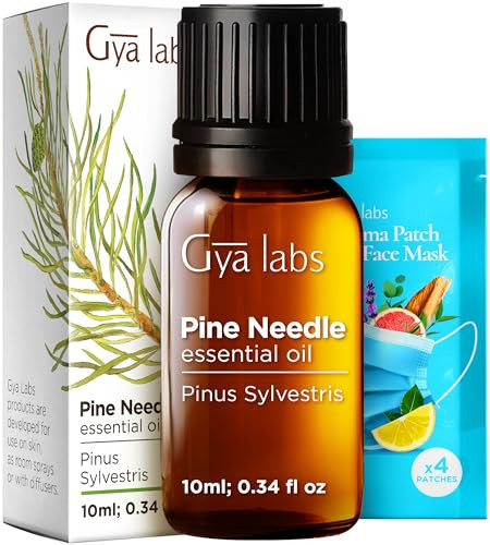 Gya Labs Pine Essential Oils For Diffuser & Tea Tree Oil For Skin Set - Aromatherapy Grade Essential Oils Set - 2X0.34 Fl Oz - Gya Labs