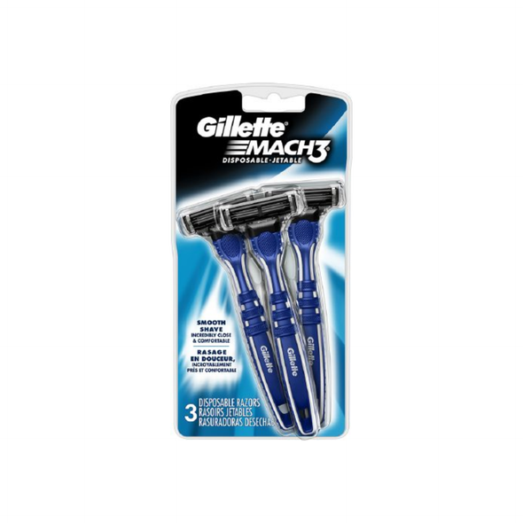 Gillette MACH3 Smooth Shave Disposable Razors 3 ea