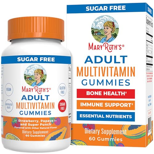 Maryruth'S Maryruth Organics Multivitamin For Women And Men Sugar Free Adult Multimineral Gummy With Vitamin C D And E B Vitamins Biotin Zinc Vegan Non-Gmo Gluten Free 60 Count