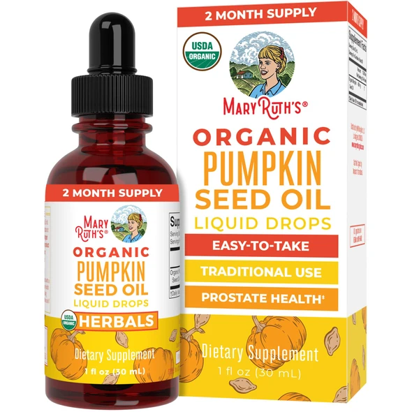 Maryruth'S Organics Pumpkin Seed Oil Cold Pressed 2 Month Supply Usda Organic Pumpkin Seed Liquid Drops For Men And Women Urinary Health In Men Sugar Free Vegan Non-Gmo 60 Servings