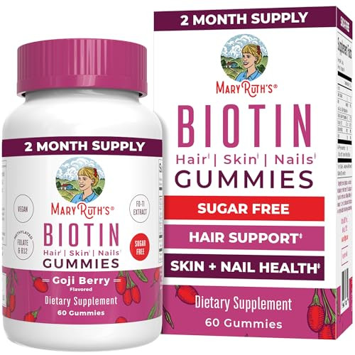 Maryruth'S Maryruth Organics Biotin Gummies Sugar Free Vegan Non-Gmo 2500 Mcg Biotin Supplement Hair Skin And Nails Vitamins Hair Growth Vitamins Hair Growth Supplement 60 Count