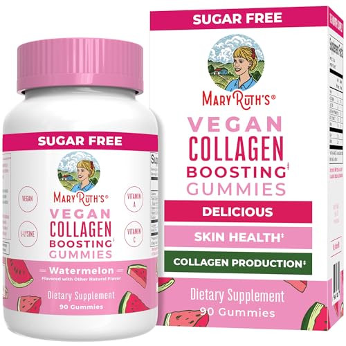 Maryruth'S Maryruth Organics Vegan Collagen For Women & Men Collagen Boosting Gummies Skin Care Lysine Vitamin C Vitamin A Amla Supplement For Hair & Skin Vegan Non-Gmo Gluten Free 90 Servings