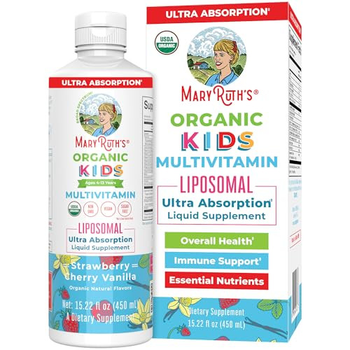 Maryruth'S Maryruth Organics Kids Multivitamin Liposomal Vegan Sugar-Free Vitamins For Kids Ages 4 2 Month Supply 15.22 Fl Oz