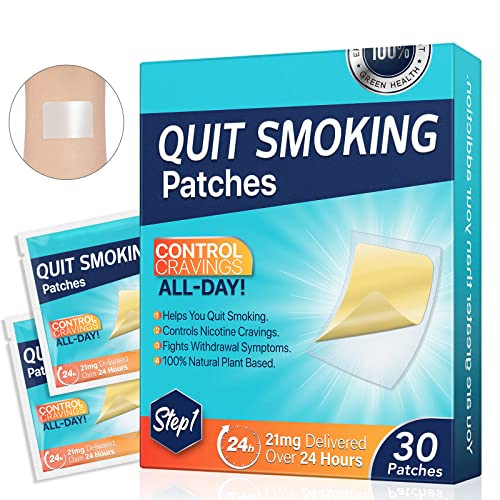 Mcukv 21Mg Step 1 Smoking Aid Stop Smoking Patch Easy And Effective To Help Quit Smoking Safety Anti-Smoking Stickers Stop Smoking Aid 30 Count 24H Delivered