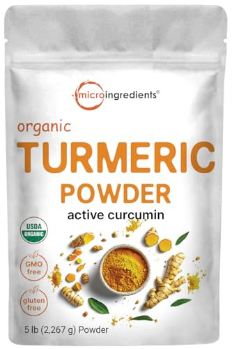 Micro Ingredients Organic Turmeric Powder 5 Pounds Rich In Active Curcumin Pure Turmeric Supplement Antioxidant Support For Joint & Immune Health Non-Gmo Vegan Friendly India Origin