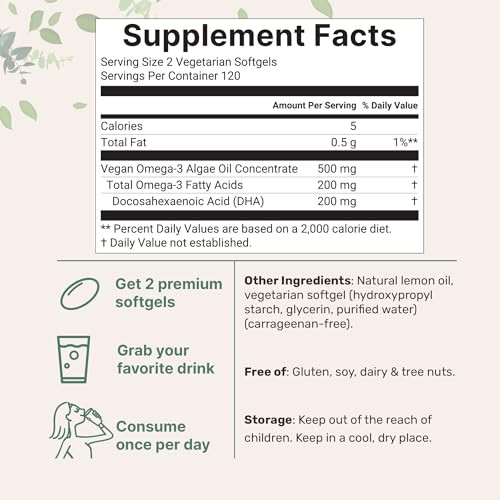 Micro Ingredients Kids Omega-3 Fish Oil 240 Veggie Softgels Vegan Omega 3 With 200Mg Dha Lemon Flavored Fish Oil Alternative From Algae Oil No Fishy Smell Or Aftertaste