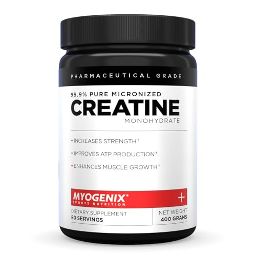Myogenix Creatine Monohydrate Pure Creatine Powder For Strength & Endurance Supports Atp Production & Muscled Strength No Additives Unflavored (80 Servings)