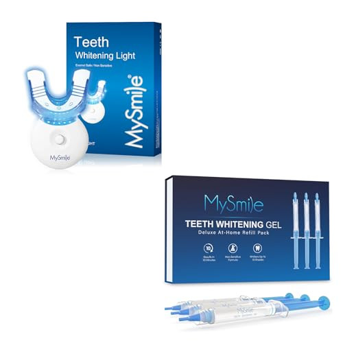 Mysmile Non-Sensitive Teeth Whitening Accelerator Light With Teeth Whitening Gel Pen Refill Pack 3 Non-Sensitive Teeth Whitening Pen Teeth Whitener Tooth Whitening Gel With For Home 10 Min Fast Res