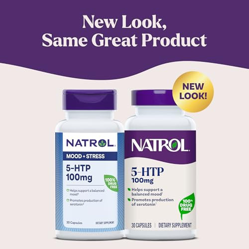 Natrol Mood Stress 5-Htp 100 Mg Dietary Supplement For A Balanced Mood Capsules For Adults 30 Capsules Up To A 30 Day Supply