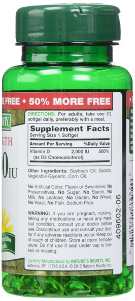 Nature'S Bounty D 2000 Iu Softgels 150 Count