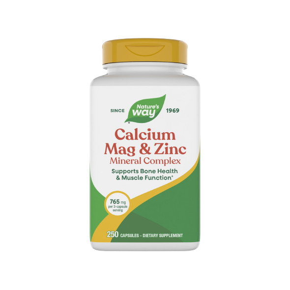 Nature'S Way Calcium Magnesium & Zinc 765 Mg Per Serving 250 Capsules