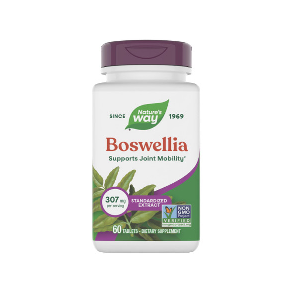 Nature'S Way Boswellia Premium Extract Supports Joint Mobility 307 Mg Boswellia Serrata Extract Per Serving Frankincense Supplement Gluten Free & Vegan - 60 Tablets (Packaging May Vary)