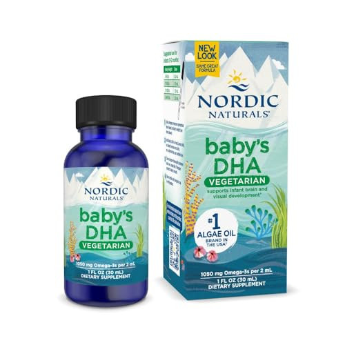 Nordic Naturals Baby S Dha Vegetarian Unflavored - 1050 Mg Plant-Based Omega-3-1 Oz - Supports Brain & Vision Development In Babies - Non-Gmo Vegan 15 Servings