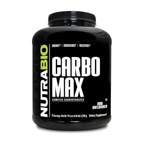 Nutrabio Carbomax Maltodextrin Powder - Carbohydrate Powder For Sustained Energy - Calorie Rich For Muscle And Weight Gain - Unflavored - 5 Pounds 75 Servings