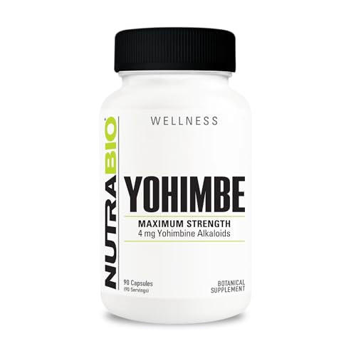 Nutrabio Yohimbe Bark Extract Supplement For Men And Women 4Mg 90 Vegetable Capsules