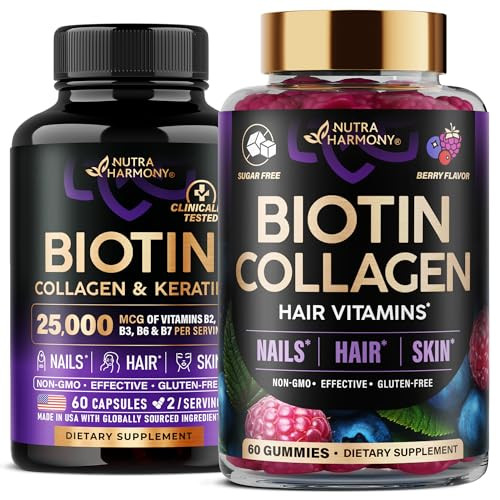 Nutraharmony Biotin Collagen Keratin Capsules & Gummies