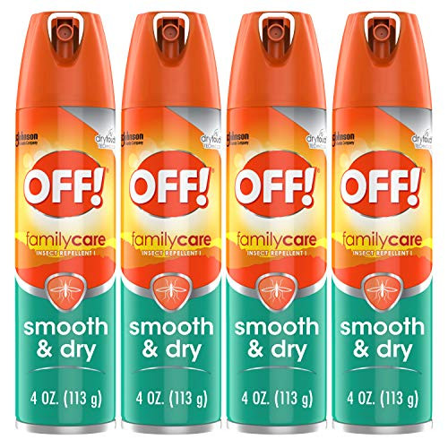 Off Familycare Insect & Mosquito Repellent Aerosol Smooth And Dry Formula Bug Spray Provides Up To 6 Hours Of Protection 4 Oz (Pack Of 4)