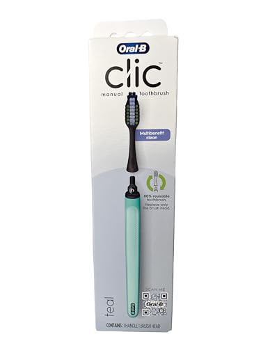 Oral-B Clic Manual Toothbrush Teal With Replaceable Brush Head - 1 Count 1.0 Count