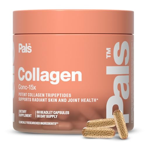 Pals Marine Collagen Peptides Capsules For Women & Men 15X Concentration Type I & Iii Fish Derived Tripeptides Hydrolyzed Marine Collagen Supplements For Skin Hair Nails Bones Joint Health Non-Gmo 30 Days