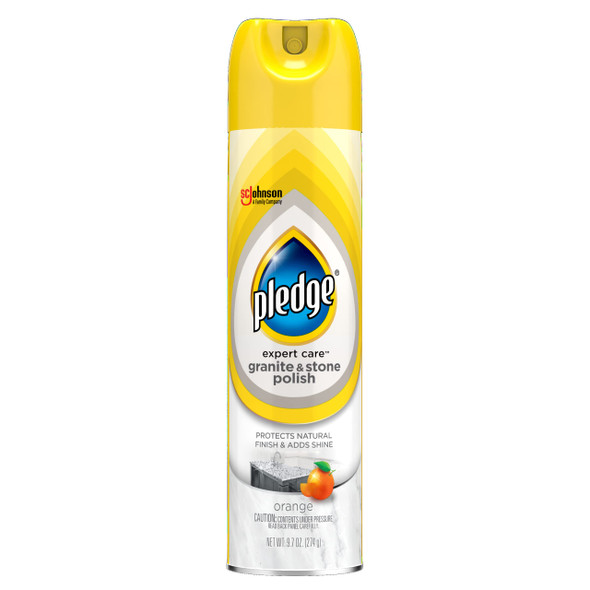 Pledge Granite & Stone Cleaner Expert Care Aerosol Orange Scent 9.7 Oz