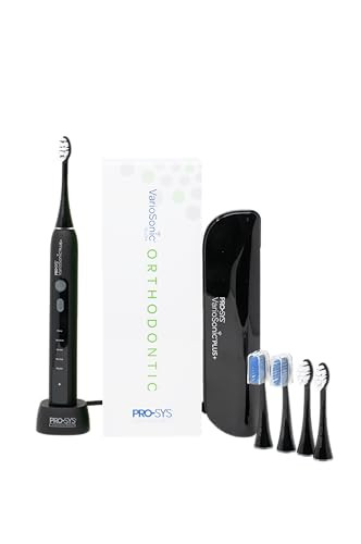 Pro-Sys Variosonic Plus Orthodontic Kit Professional Electric Toothbrush Rechargeable With Pressure Sensor And Timer Customizable Intensity Powered Toothbrush With Travel Case