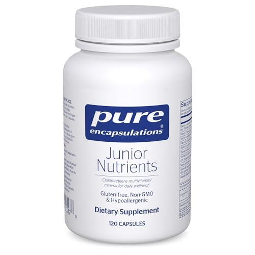 Pure Encapsulations Junior Nutrients - Kids & Teens Multivitamin - Without Iron - With Calcium Vitamin D3 & Vitamin C - Non-Gmo & Vegetarian 120 Capsules