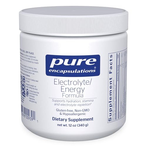 Pure Encapsulations - Electrolyte / Energy Formula - Hypoallergenic Supplement To Support Physical And Mental Stamina 340 Grams