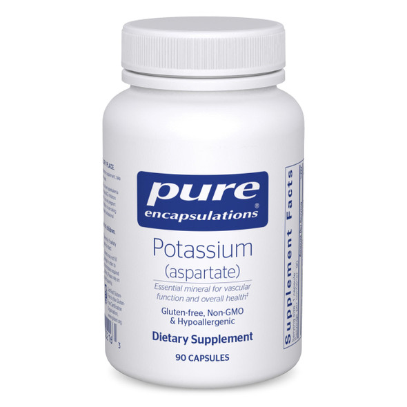 Pure Encapsulations Potassium (Aspartate) Hypoallergenic Supplement To Support Nerves Muscles Blood Flow And Cardiovascular Health 90 Capsules