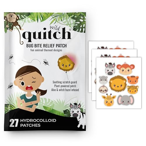 Quitch Mosquito Bite Relief Safari Animal Patches Bug Bite Anti Itch Cream Alternative For Kids And Baby Insect Bite Relief After Bite Relief Travel Essential For Summer Camp Cruise And Outdoors
