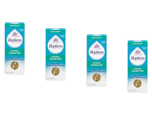 Replens Daily Relief External Comfort Gel Soothes External Vaginal Dryness Estrogen-Free 1.5 Oz (Pack Of 4)