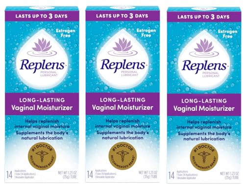 Replens Long Lasting Vaginal Moisturizer 35 G (Pack Of 3) 14 Applications And One Reusable Applicator By Replens