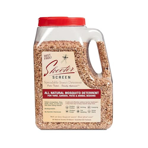 Scent Shop Skeeter Screen 90600 Spreadable Outdoor Deterrent 64 Oz Granules Deet-Free Biodegradable Essential Oil Barrier Formula For Patios Gardens Animal Areas & Outdoor Use