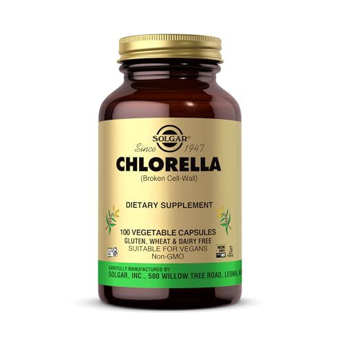 Solgar Chlorella - 100 Vegetable Capsules - Maximum Absorption - Non-Gmo Vegan Gluten Free Kosher 100 Servings