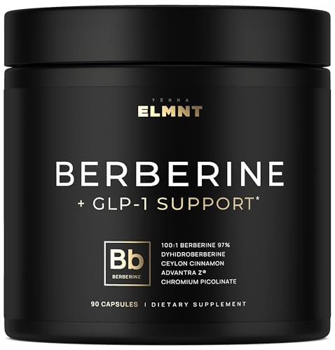 Terra Elmnt 1950Mg Glp-1 Berberine Weight Loss Supplement Dihydroberberine Ceylon Cinnamon Chromium Picolinate Bitter Melon - 100X Strength Berberine 1500Mg Natural Appetite Suppressant Pills For Women
