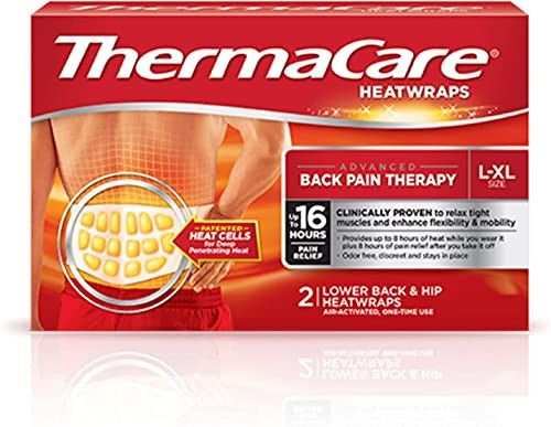 Thermacare Heatwraps Lower Back And Hip Lg/Xl 2 Count (Pack Of 3)