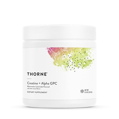 Thorne - Creatine Alpha Gpc - Micronized Creatine Monohydrate Powder - Support For Muscles & Cognitive Function - For Women & Men - Watermelon Lemonade - Nsf Certified For Sport 30 Servings