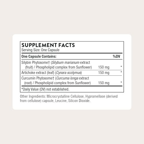 Thorne - S.A.T. - Milk Thistle Complex With Silymarin Artichoke & Turmeric Extracts For Liver Function & Digestion Support - Third-Party Certified - Gluten Dairy & Soy-Free 60 Capsules