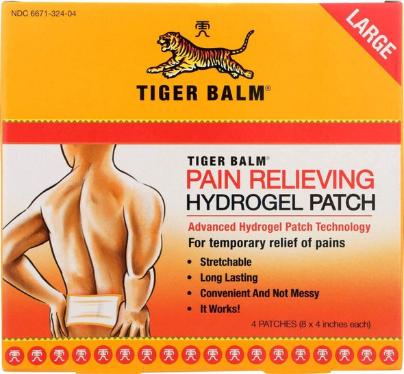 Tiger Balm Pain Relieving Patch Large 4 Count
