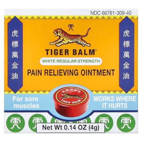 Tiger Balm Pain Relieving Ointment White Regular Strength 0.15 Ounce