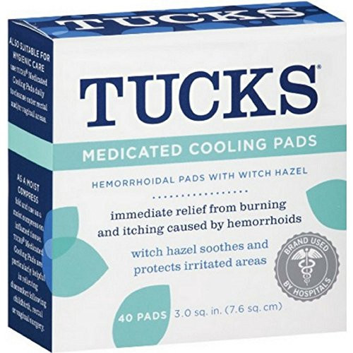Tucks Medicated Cooling Hemorrhoidal Pads 40 Count (Pack Of 12)
