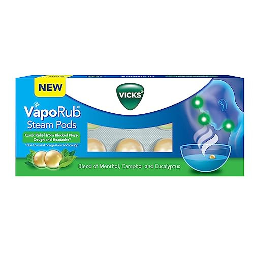 Vicks Vaporub Steampods 10S For Steam Inhalation Quick Relief From Blocked Nose Sinus Congestion Headache And Cough Due To Cold