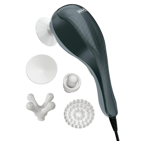Wahl Soothing Vibration Corded Massager With 4 Attachment Heads 2 Speed Massage Tool For Pressure & Pain Relief On The Face Neck And Head Fsa Eligible Model 4120-600
