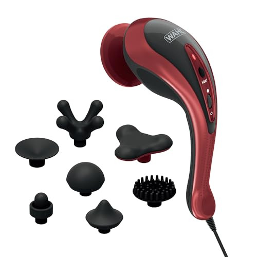 Wahl Clipper Deluxe Heated Therapy Corded Handheld Rotary Massage Kit 8 Unique Attachments For Back Neck Leg Hand Massage Fsa Eligible Model 4344