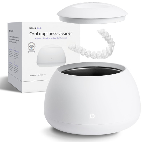 Zima Dental Pod Ultrasonic Retainer Cleaner. The Original Retainer Cleaner Machine Aligner Cleaner Nightguard Cleaner Mouthguard Cleaner Denture Cleaner. Ultrasonic Cleaner For Oral Dental Care