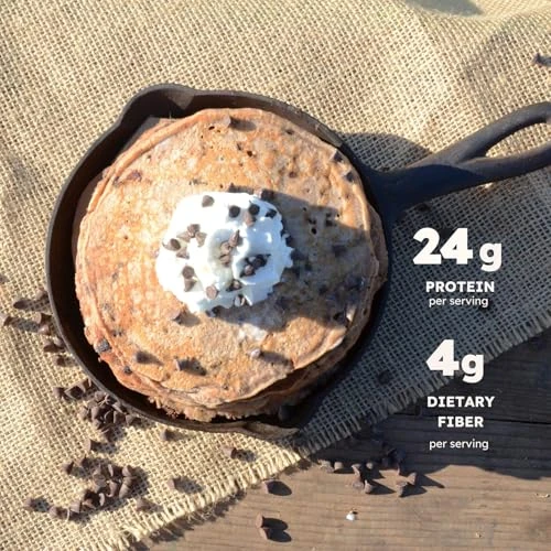 Earth Fed Muscle Griddle N' Grind Chocolate Chip Protein Pancake Mix & Waffle Mix Protein Pancakes Gluten Free High Protein & Fiber Just Add Water 2Lbs 13 Servings