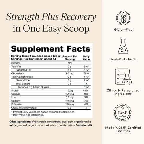 The 'Pause Life Protein + Creatine Made With Creavitalis Creatine Monohydrate Whey Protein & Bcaas For Men And Women Gluten Free Low Sugar Non Gmo Vanilla Flavor 14 Servings 17.8 Oz