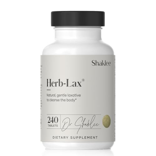 Shaklee - Herb-Lax Gentle Laxative - Herbal Blend With Senna Leaf For Digestive Health & Regularity - Occasional Constipation Support- Enhanced Proprietary Formula 240 Tablets