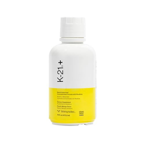 Immunotec K-21+ Adaptogen Liquid Supplement Rhodiola Rosea + 21 Botanicals + 4 Mineral Complex | Stress Focus And Immune Support | Gluten Free Vegan No Artificial Sweeteners